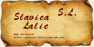 Slavica Lalić vizit kartica